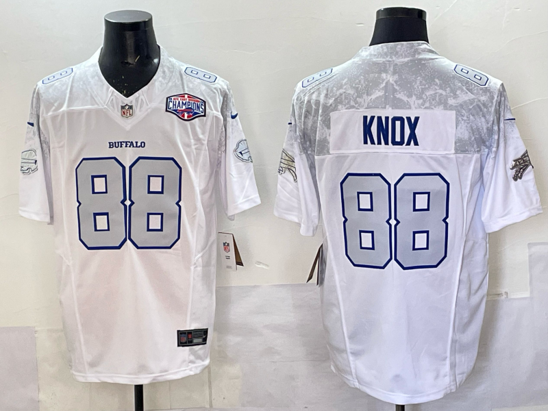 Men Buffalo Bills #88 Knox Nike White 2025 Rivalries Collection Limited NFL Jersey 003